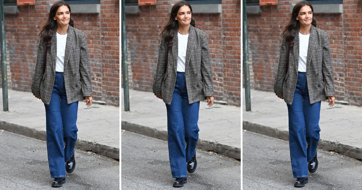 Katie Holmes réussit une tenue de transition délicate avec ce look Reformation complet