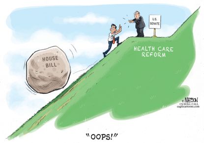Political Cartoon U.S. Health care AHCA Ryan McConnell House Senate
