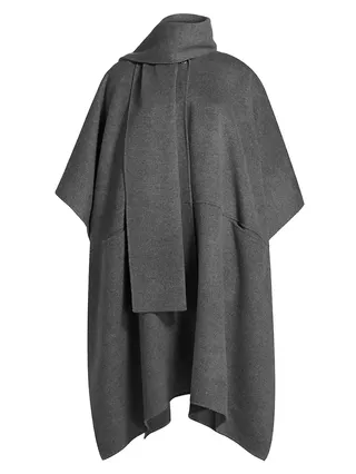 Doublé Wool Scarf Coat