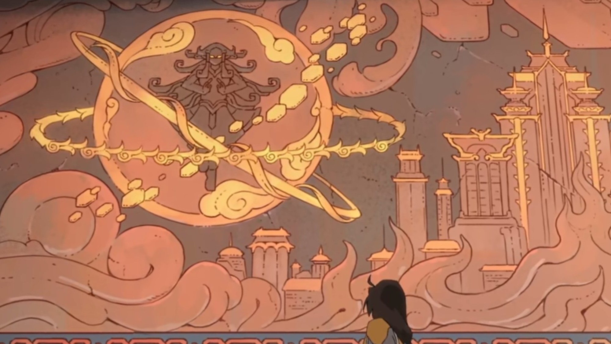 A picture of a destructive Avatar Korra in Avatar: Seven Havens