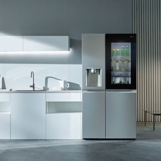 LG Instaview fridge freezer in a modern kitchen