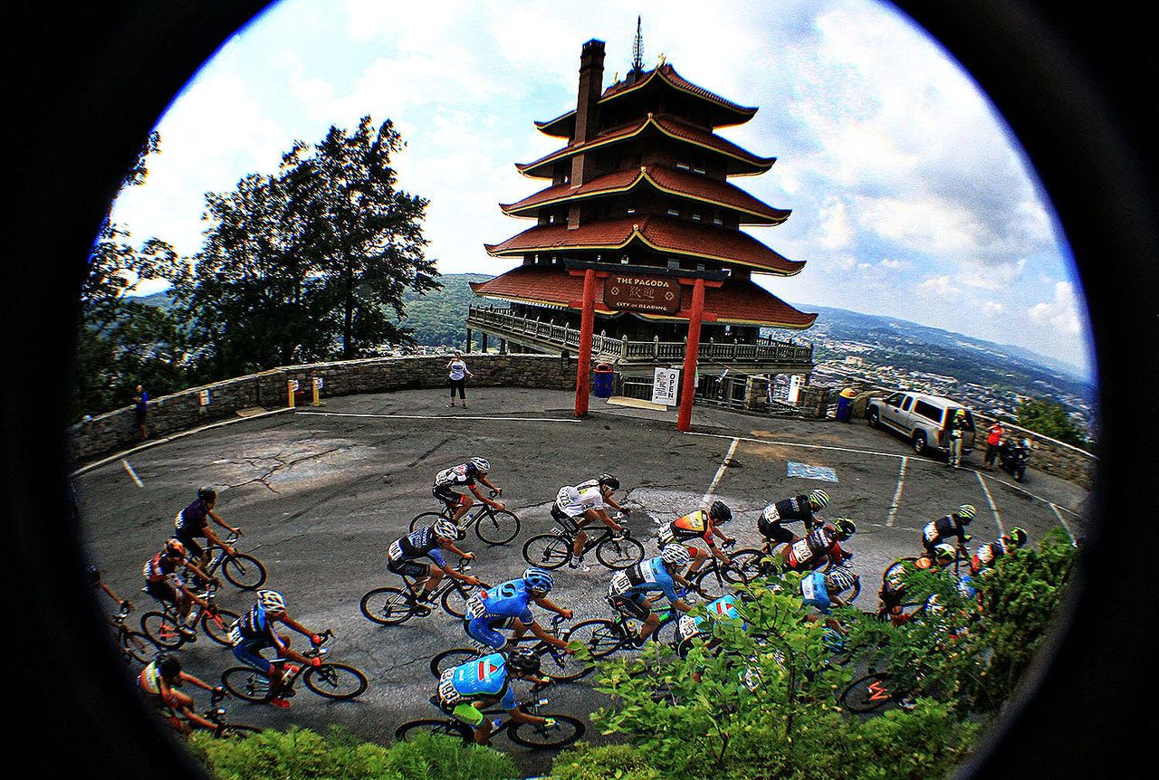 The riders climbed to the top of the Pogoda a total of 5 times