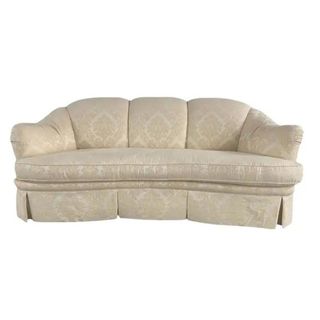 curved off-white sofa