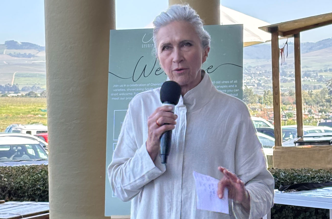 Rosa Kruger, speaking at an Old Vine Project tasting in South Africa