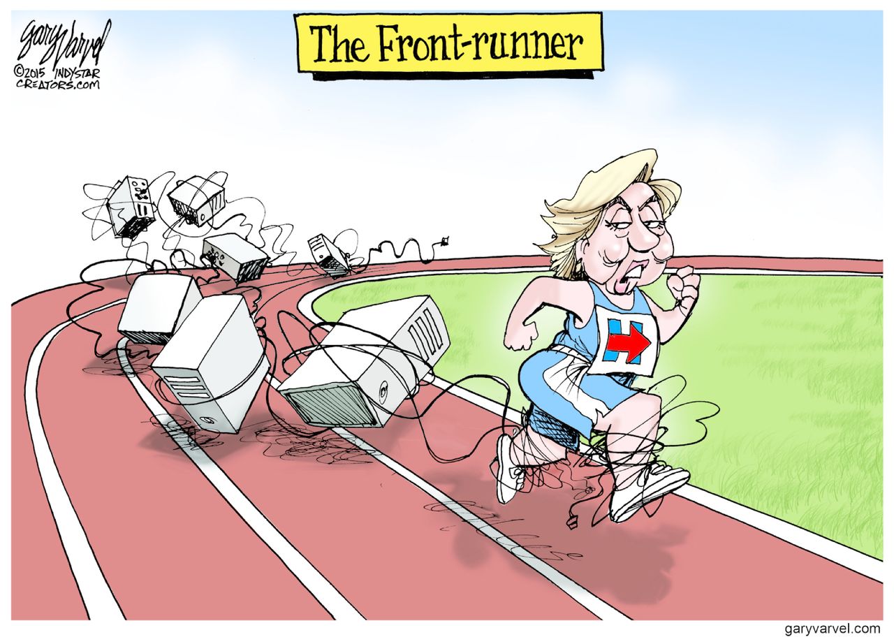 Political cartoon U.S. Hillary Clinton Emails