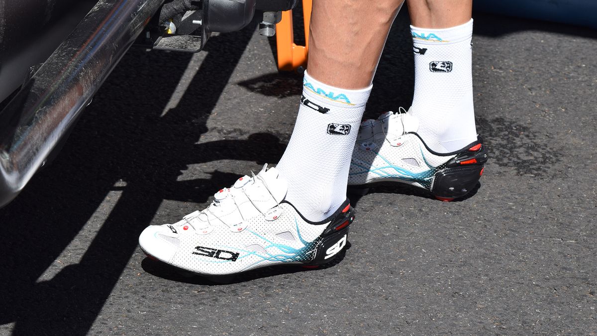 Sidi make custom versions of their flagship Shot model for Astana, Katusha-Alpecin and Bahrain-Merida