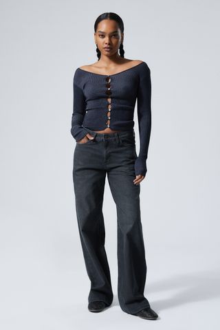 Ample Low Rise Loose Wide Leg Jeans