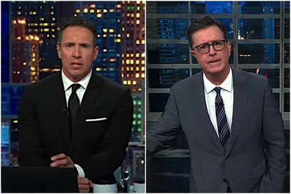 Stephen Colbert and Chris Cuomo wonder about Trump and rape