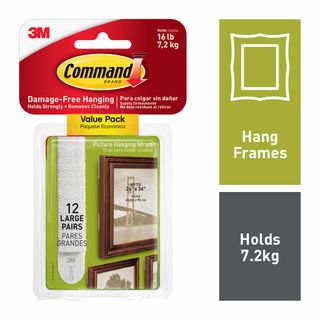 Command Large White Picture Hang Strips - 12 Pack