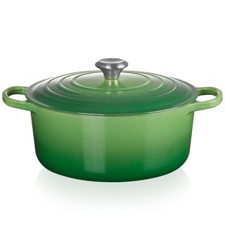 Green Iron Round Casserole