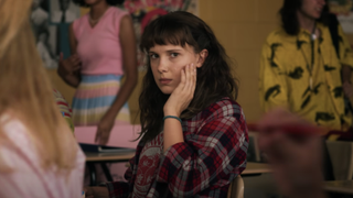 stranger things trailer screenshot of eleven in high school