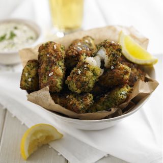 Fish Goujons with a Gremolata Crust and Homemade Tartare Sauce