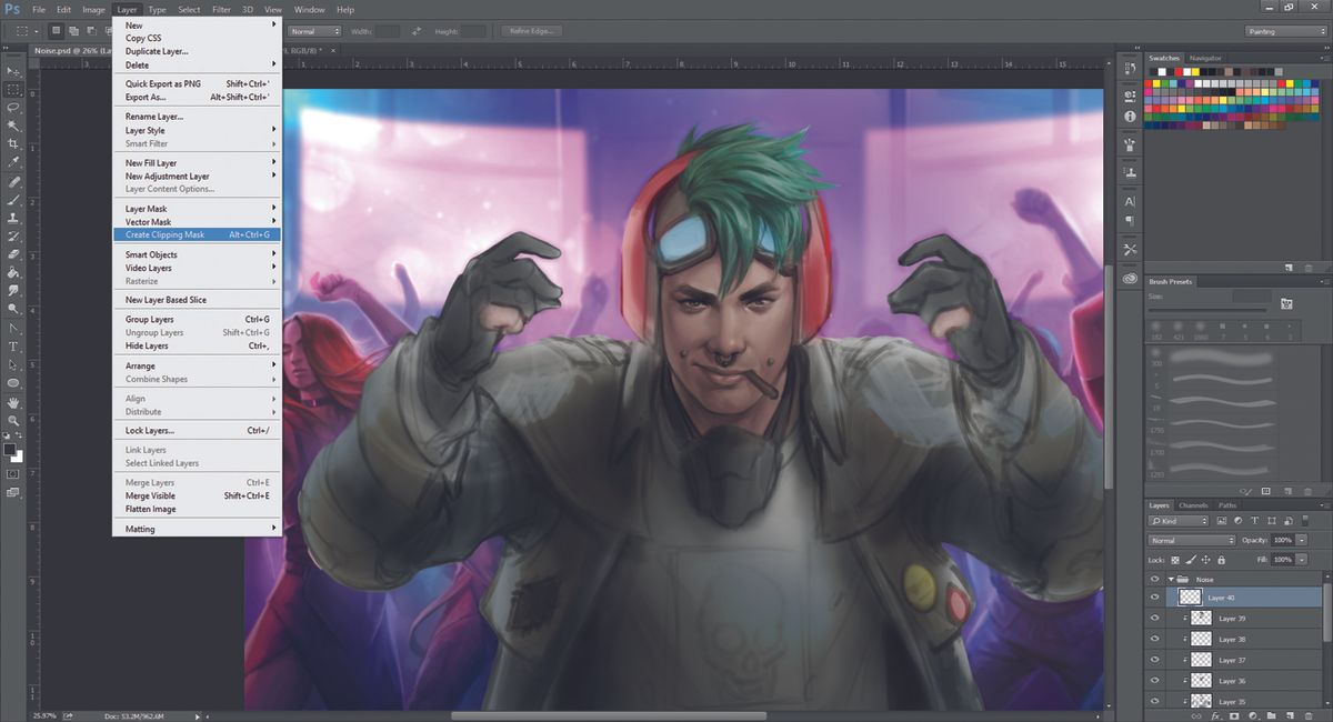 Make sure you open a new layer so any mistakes are easily resolved!