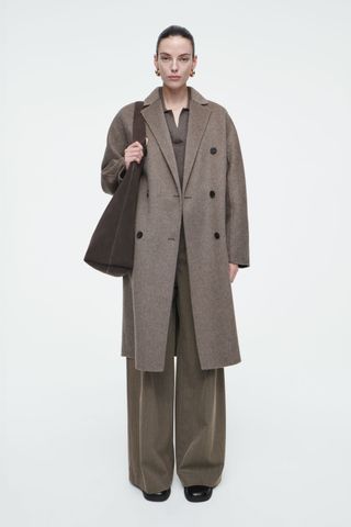 Oversized Double-Breasted Wool Coat