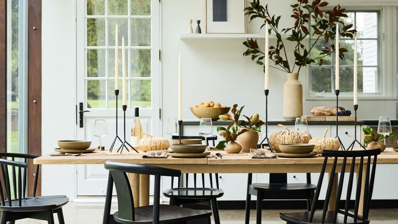 West Elm&#039;s Thanksgiving collection, decorated table