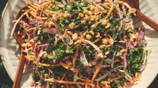 Creamy kale slaw with hazelnuts