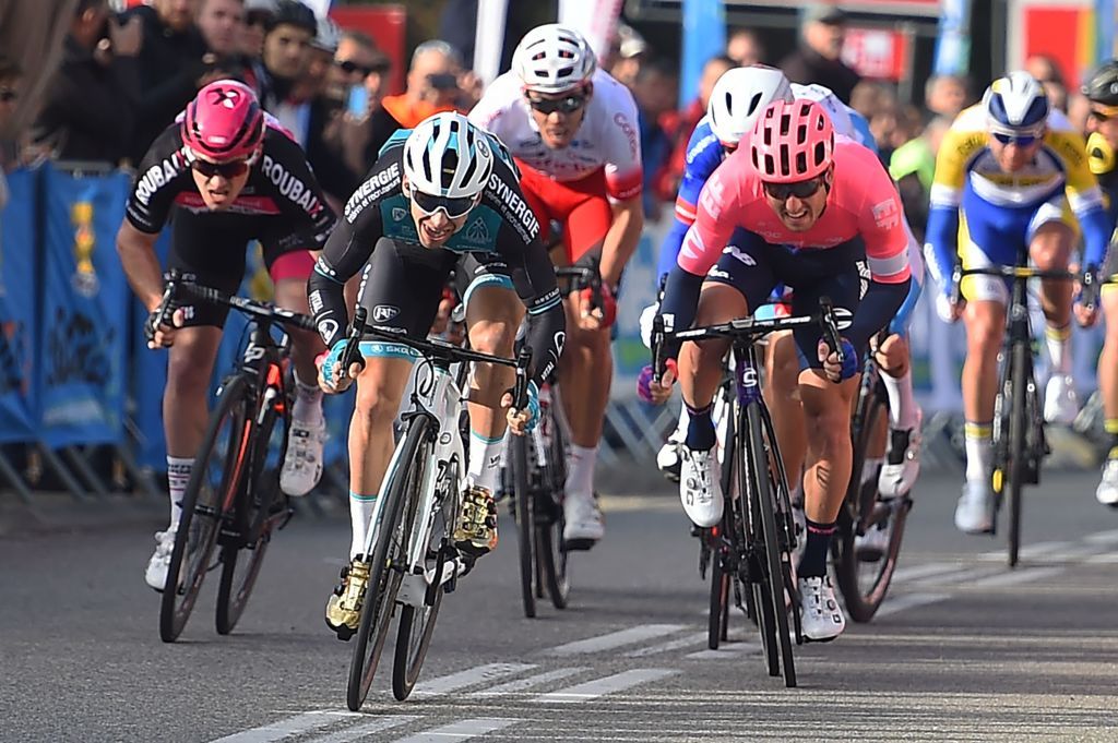 Bryan Coquard (Vital Concept) out-sprinted Sacha Modolo for the win