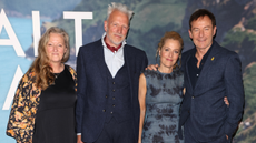 Raynor and Moth Winn with Gillian Anderson and Jason Isaacs.