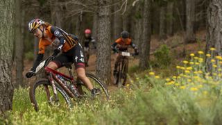 Sina Frei and Laura Stugger leading the charge on Stage 5 of the 2021 Absa Cape Epic