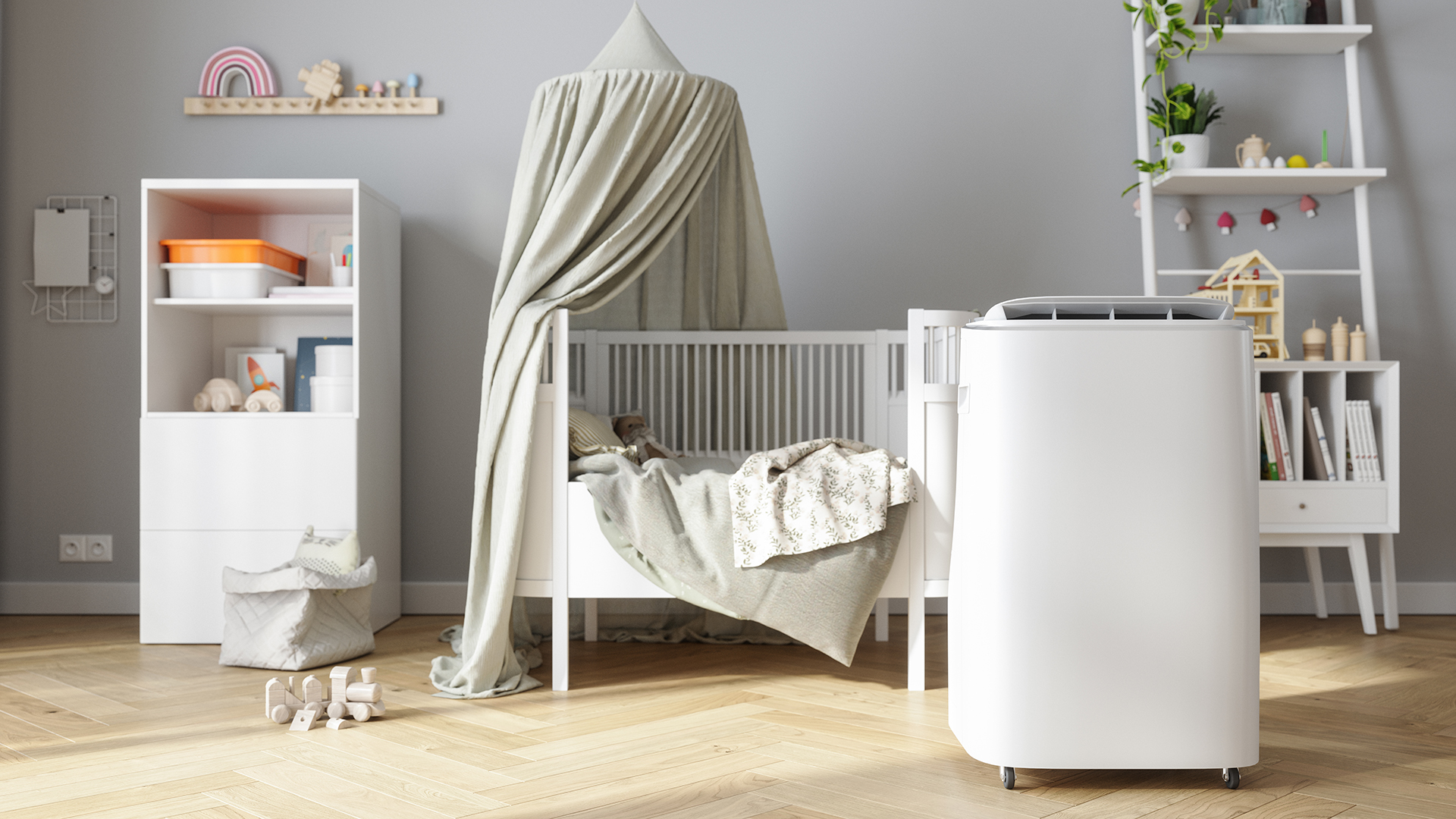 Dehumidifier in children's bedroom