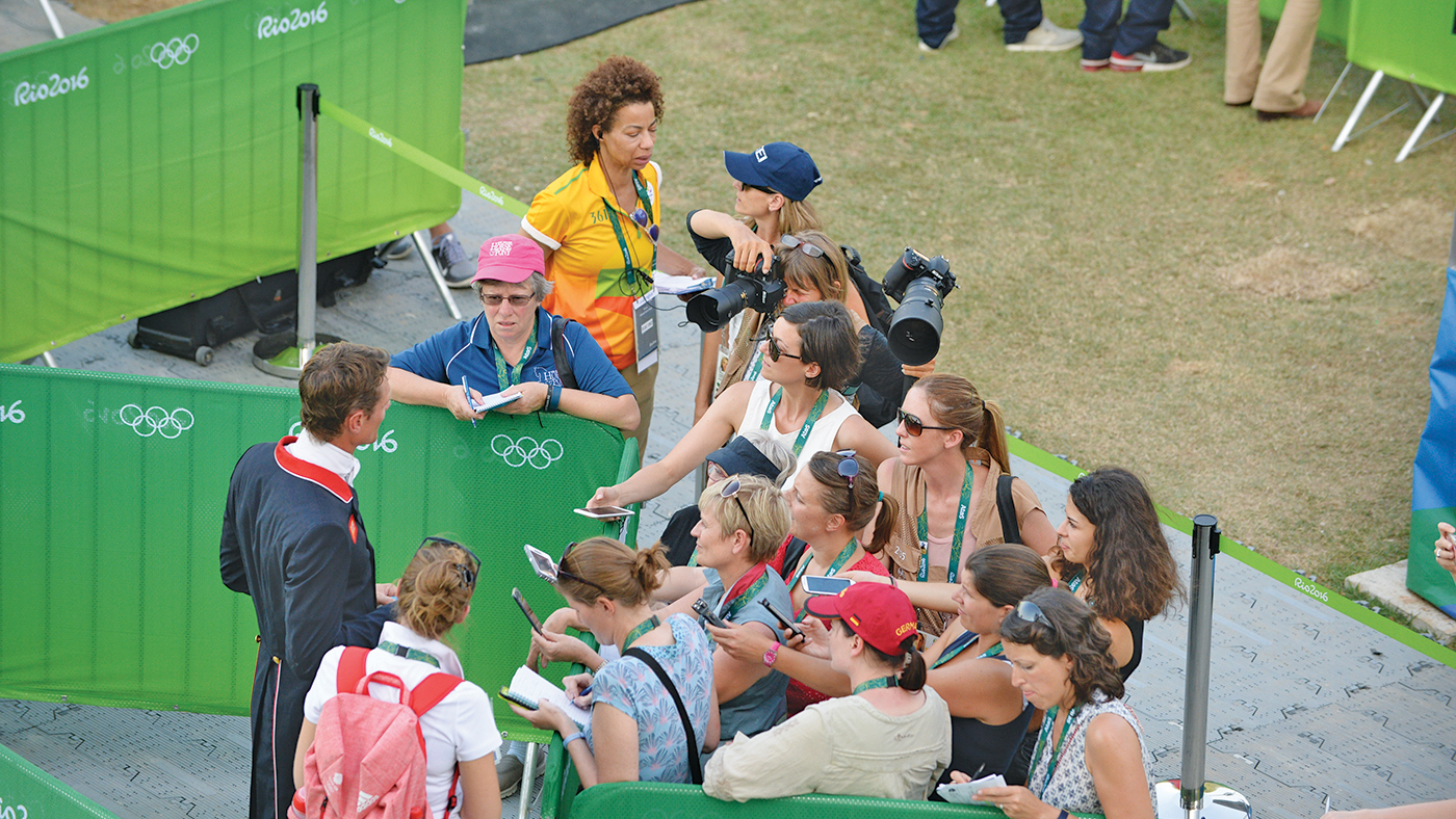 William Fox-Pitt interview at the Rio Olympics. Tokyo 2020 Playbooks make clear mixed zones will be different at this Games