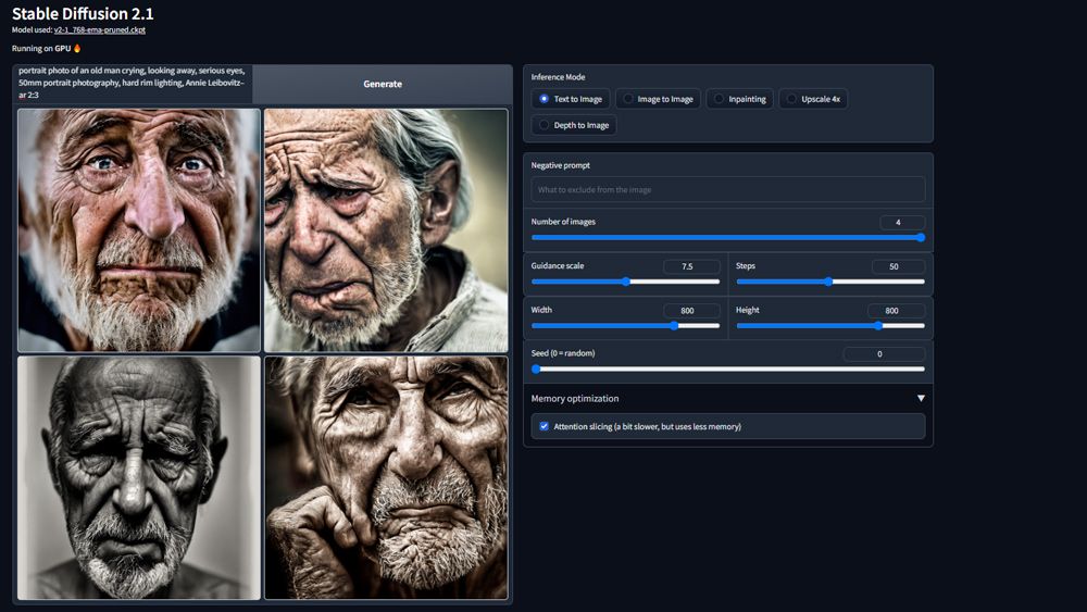 A screen shot from Stable Diffusion, one of the best AI image generators