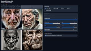 A screen shot from Stable Diffusion, one of the best AI image generators
