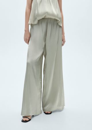 Flowy Satin Pants - Women | Mango Usa