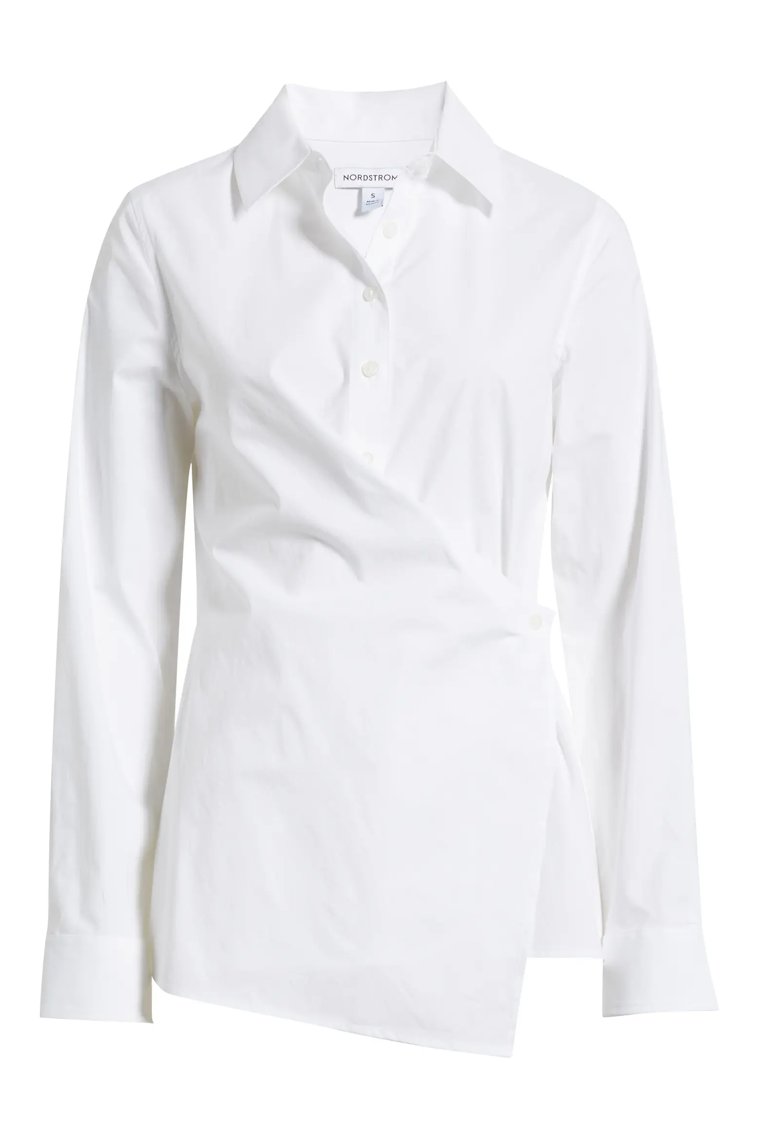 Nordstrom, Long Sleeve Wrap Button-Up Shirt