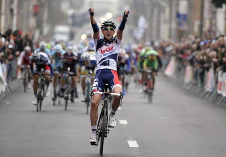 GP Pino Cerami winner Gaetan Bille (Lotto Belisol) prevailed with a solo attack in the final kilometre.