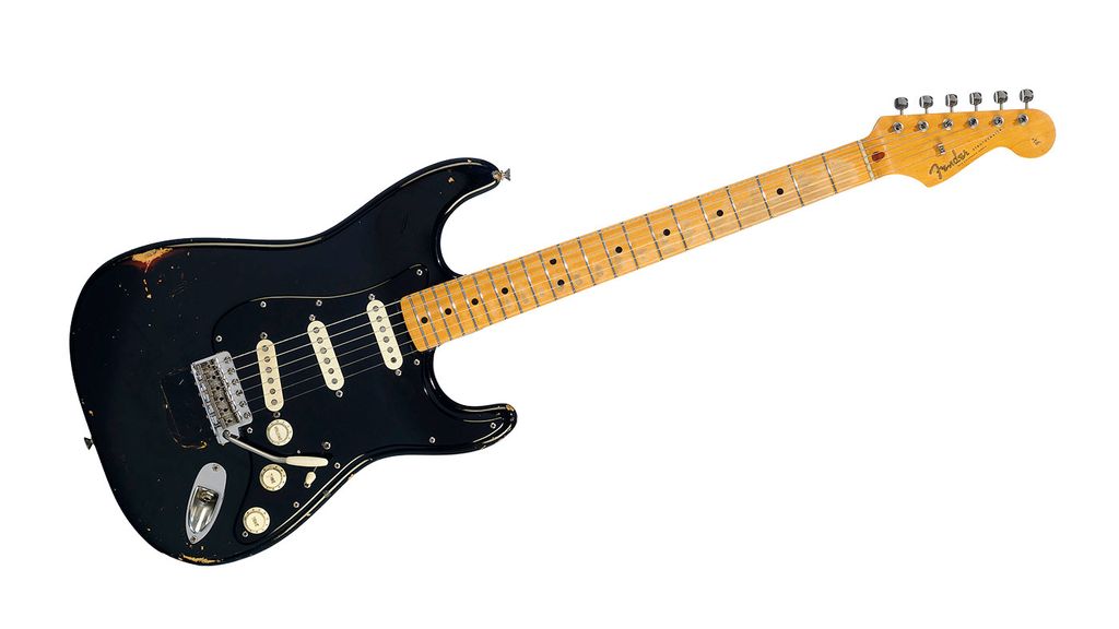 In pictures highlights of David Gilmour's astonishing guitar auction