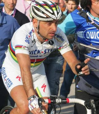 After the stage, Bettini was not so happy