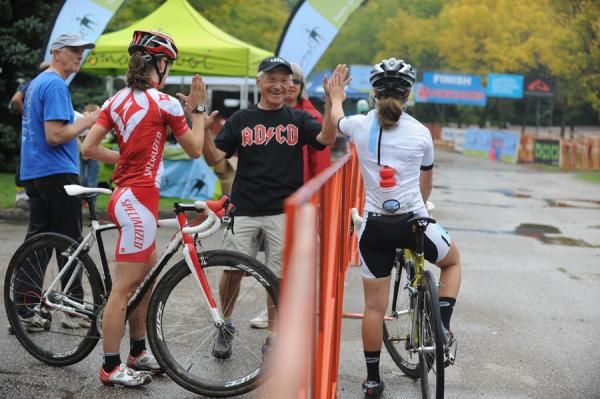 Dombriski's dad wishes Davison and Dombroski luck.