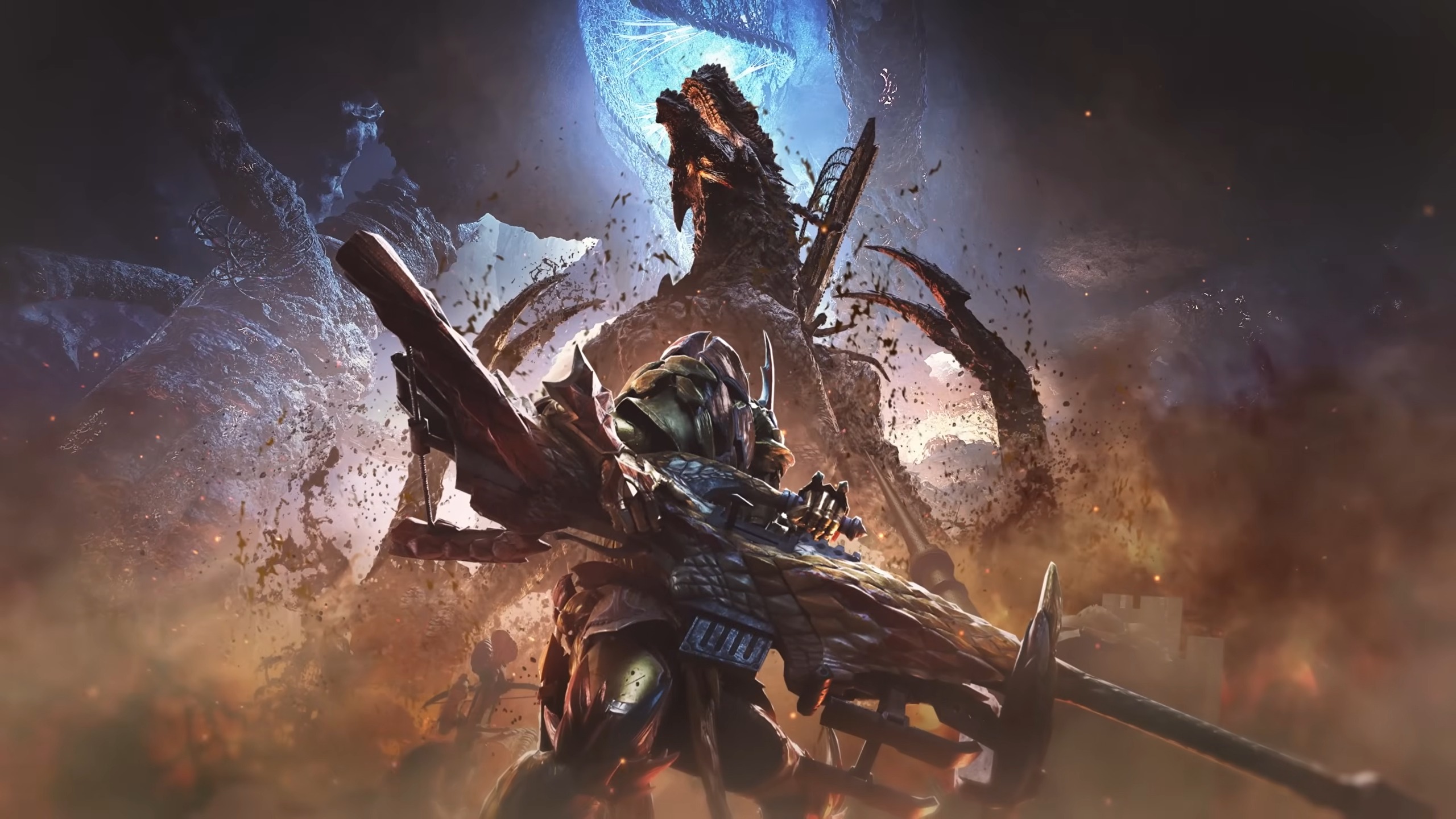 Monster Hunter Wilds Title Update 4 art of Gogmazios the black dragon