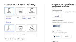 Samsung Galaxy Unpacked reservation page