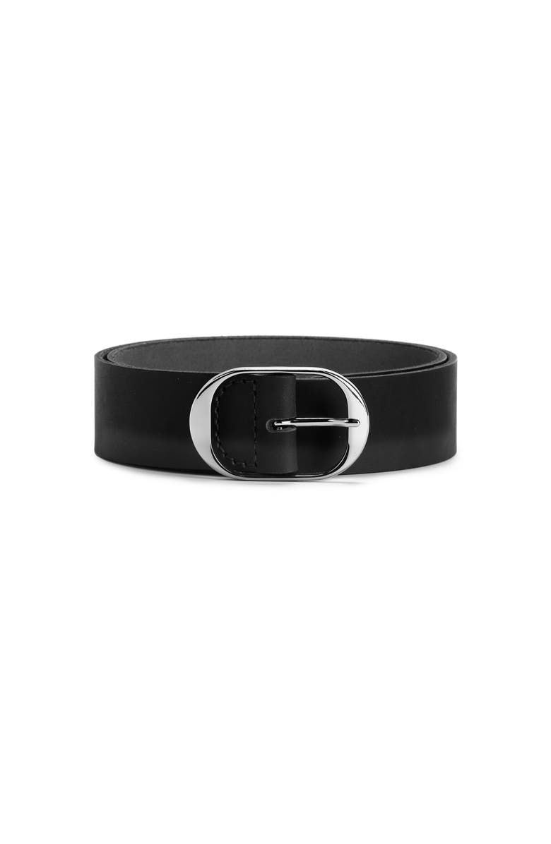 Oval Buckle Leather Belt 45mm