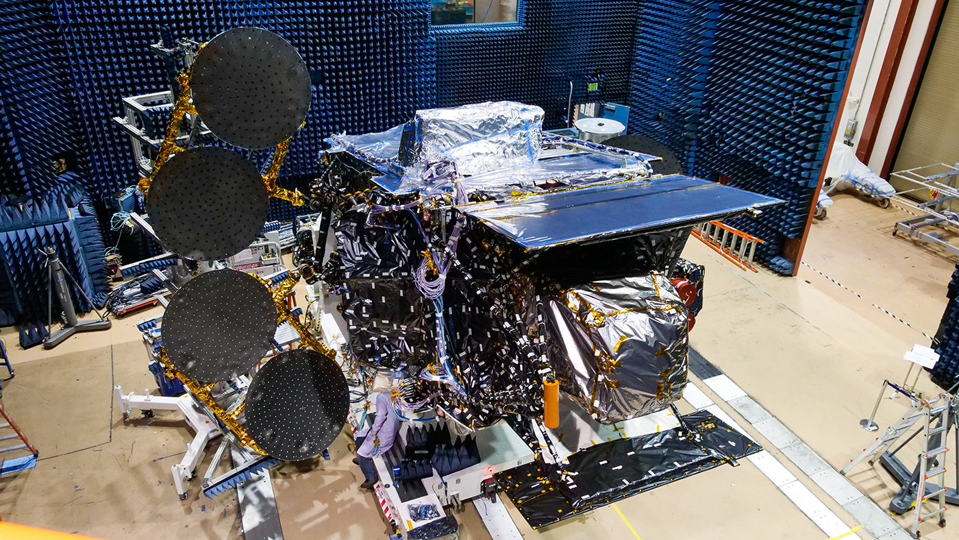 Satellite Intelsat 40e che trasporta lo strumento di osservazione della Terra Tempo della NASA.