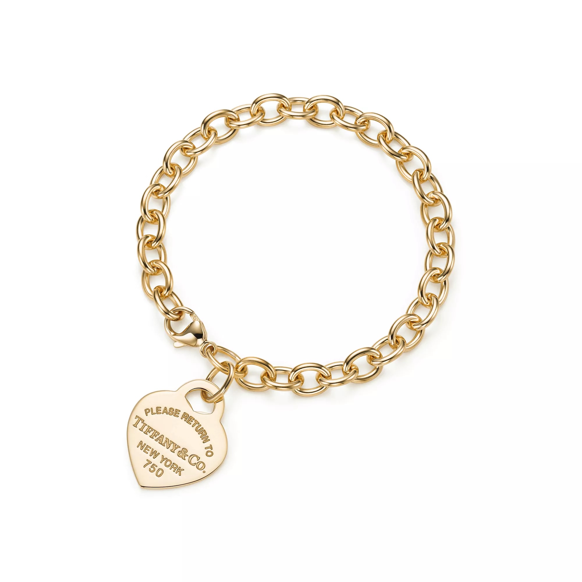 Tiffany Heart Tag Bracelet in Yellow Gold