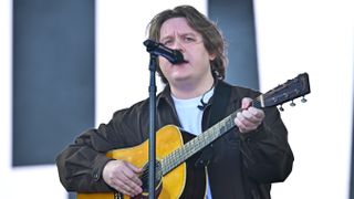 Lewis Capaldi playing at Glastonbury 2025