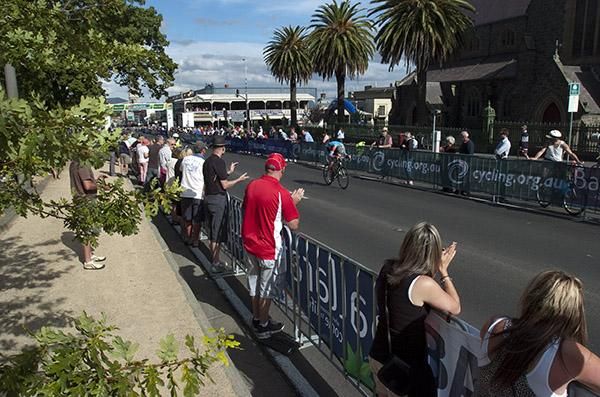 Aaron Donnelly from New South Wales in his quest to steal gold in the men's under 23 race.