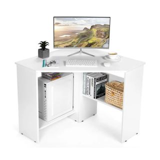 White corner desk