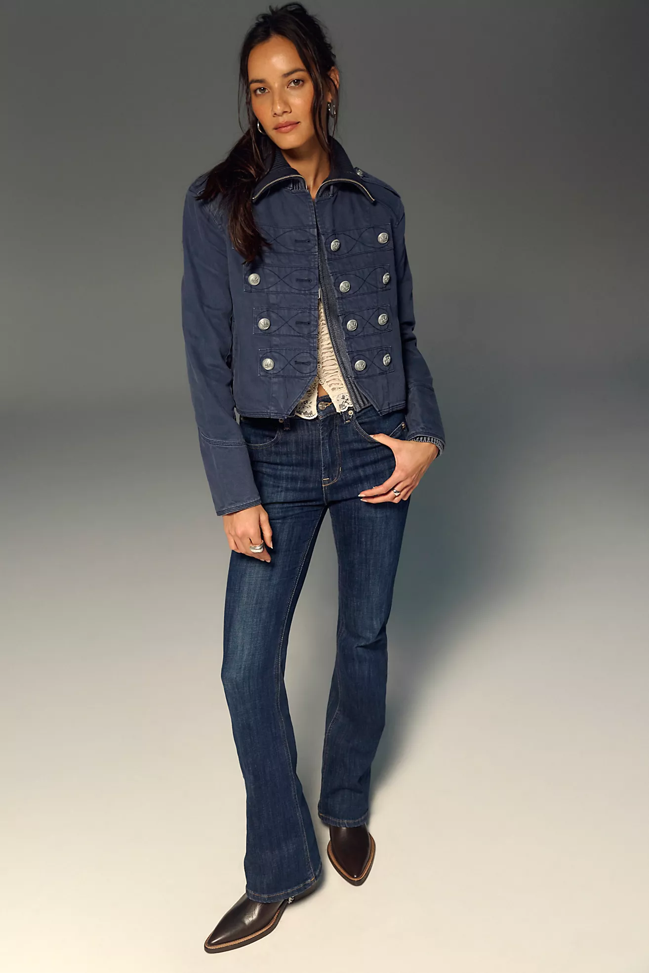 We the Free Double Knot High-Rise Straight Bootcut Jeans