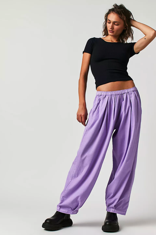 Digital Lavender Color Trend 2023 | Free People To The Sky Parachute Pants