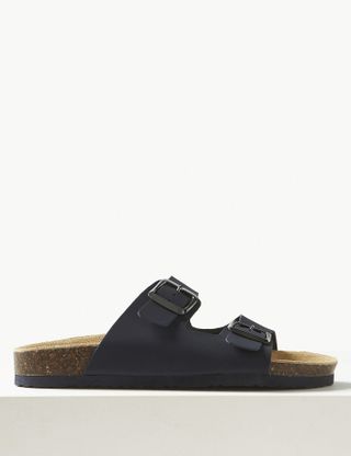 Leather Two Strap Sandals, £22.50, M&S