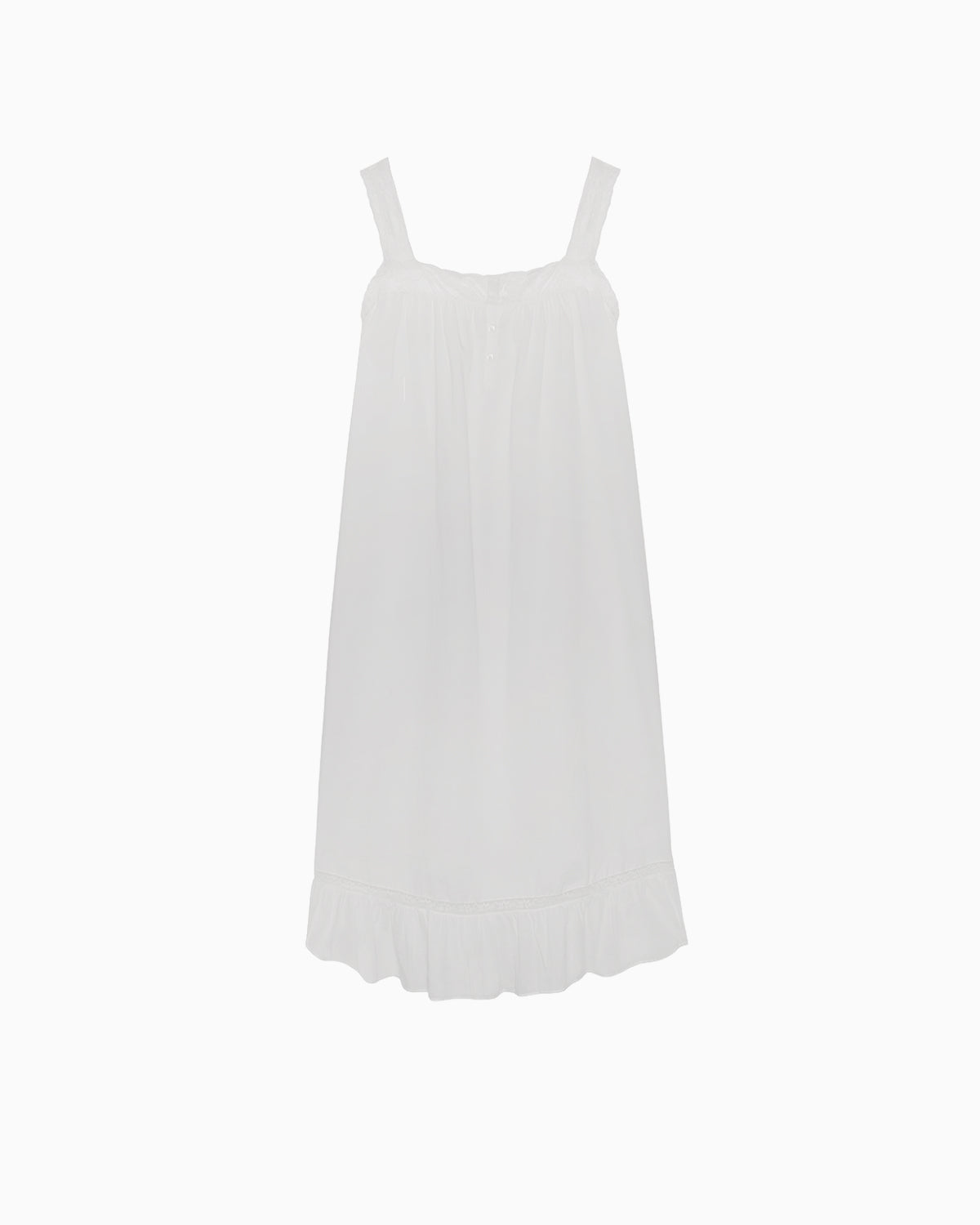 The Fleur Slip: White Cotton Voile