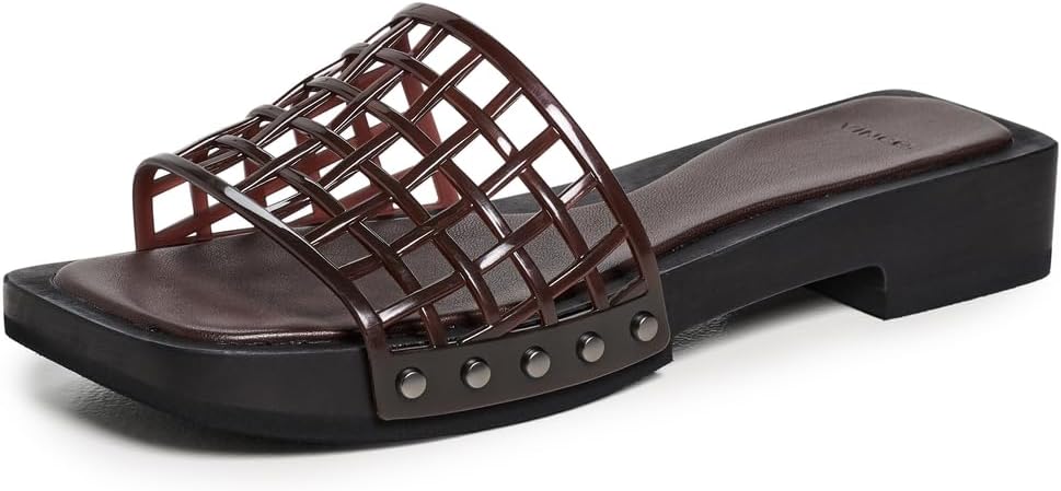 Vince, Vince Women's Barbara Jelly Sandals, Ganache, 8 Medium Us