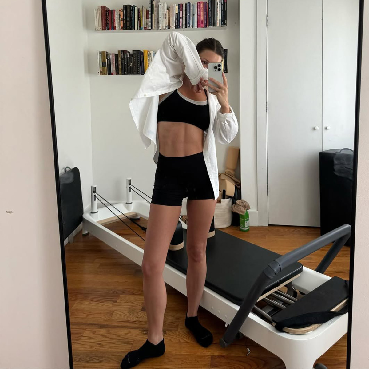 Laura Reilly wearing workout clothes.