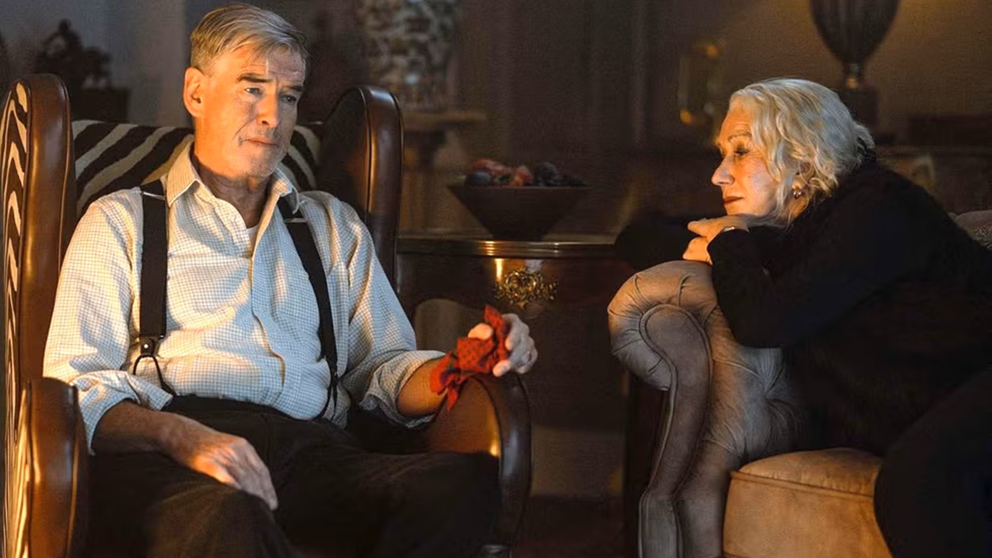 Pierce Brosnan and Helen Mirren in MobLand