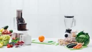 Blender and juicer on counters