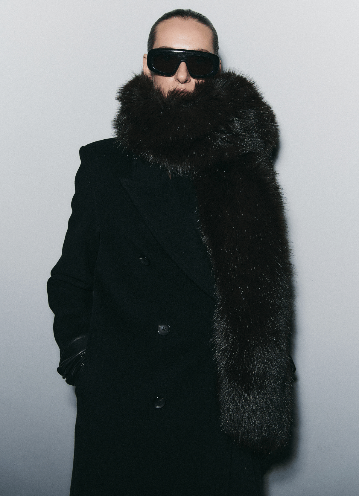 Brown Faux Fur Scarf - One Size Uk